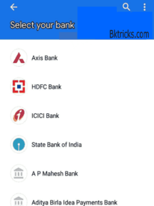 Google pay Find bank account