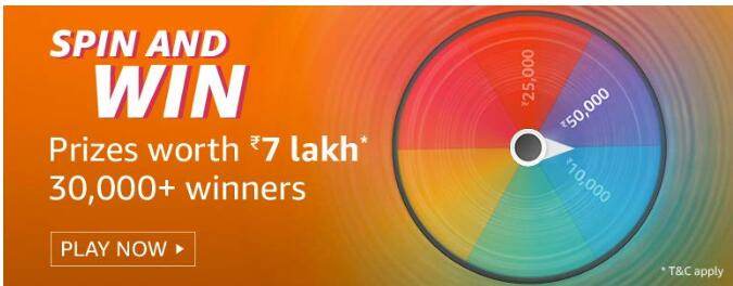 amazon spin and win 7 Lakh